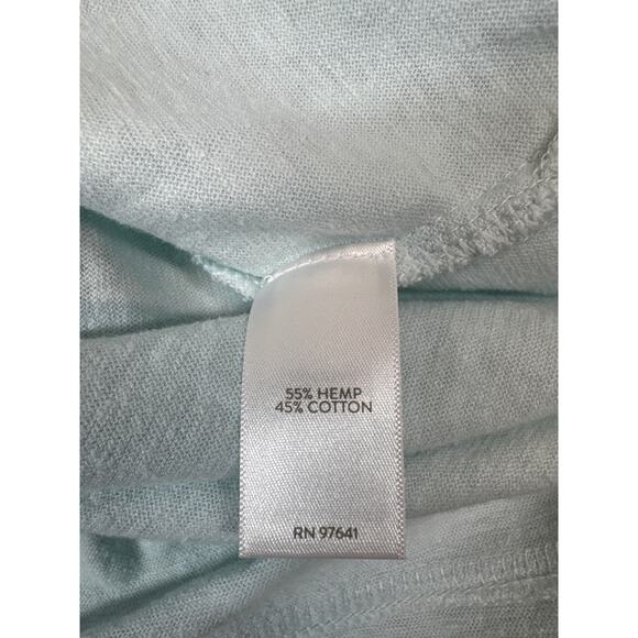 Pure Jill J.Jill Hemp Cotton Knit Seamed Tunic Light Blue Petite Size Small PS - Picture 5 of 5
